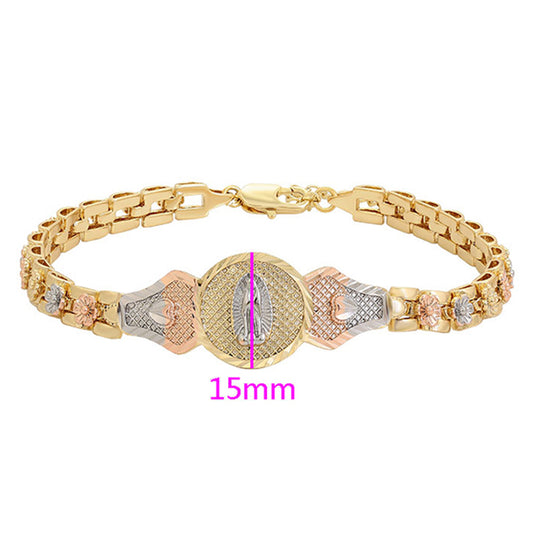 Pulsera de Aleación Bañado en Oro con Cristal Emporia® Blanco