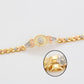 Pulsera de Aleación Bañado en Oro con Cristal Emporia® Blanco