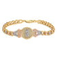 Pulsera de Aleación Bañado en Oro con Cristal Emporia® Blanco