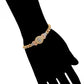 Pulsera de Aleación Bañado en Oro con Cristal Emporia® Blanco
