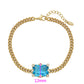 Pulsera de Aleación Bañado en Oro con Cristal Emporia® Azul