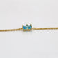 Pulsera de Aleación Bañado en Oro con Cristal Emporia® Azul