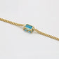 Pulsera de Aleación Bañado en Oro con Cristal Emporia® Azul