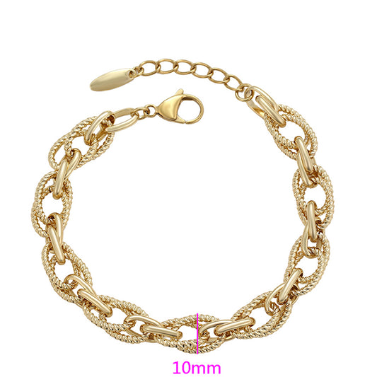 Pulsera de Aleación Bañado en Oro