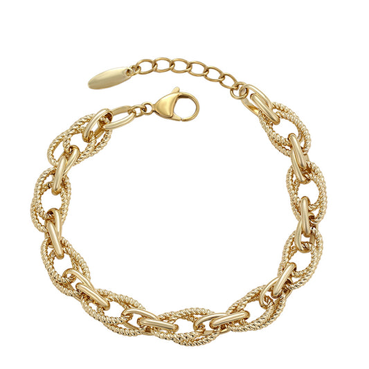 Pulsera de Aleación Bañado en Oro