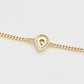 Pulsera de Aleación Bañado en Oro con Cristal Emporia® Amarillo y Cristal Emporia® Blanco