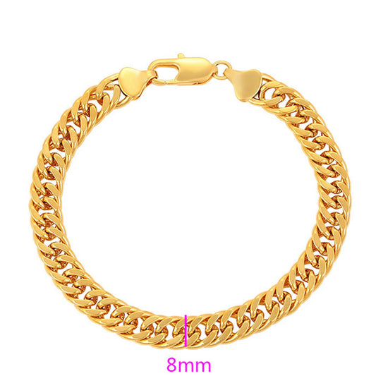 Pulsera de Aleación Bañado en Oro