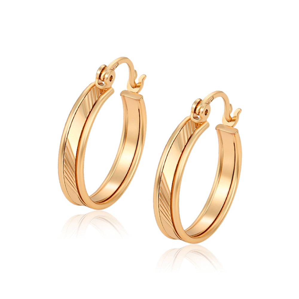 Pendientes de Aleación Bañado en Oro