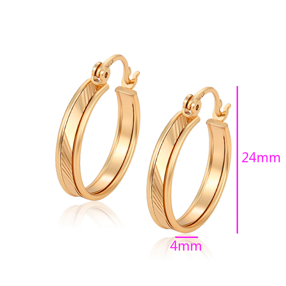 Pendientes de Aleación Bañado en Oro 2 