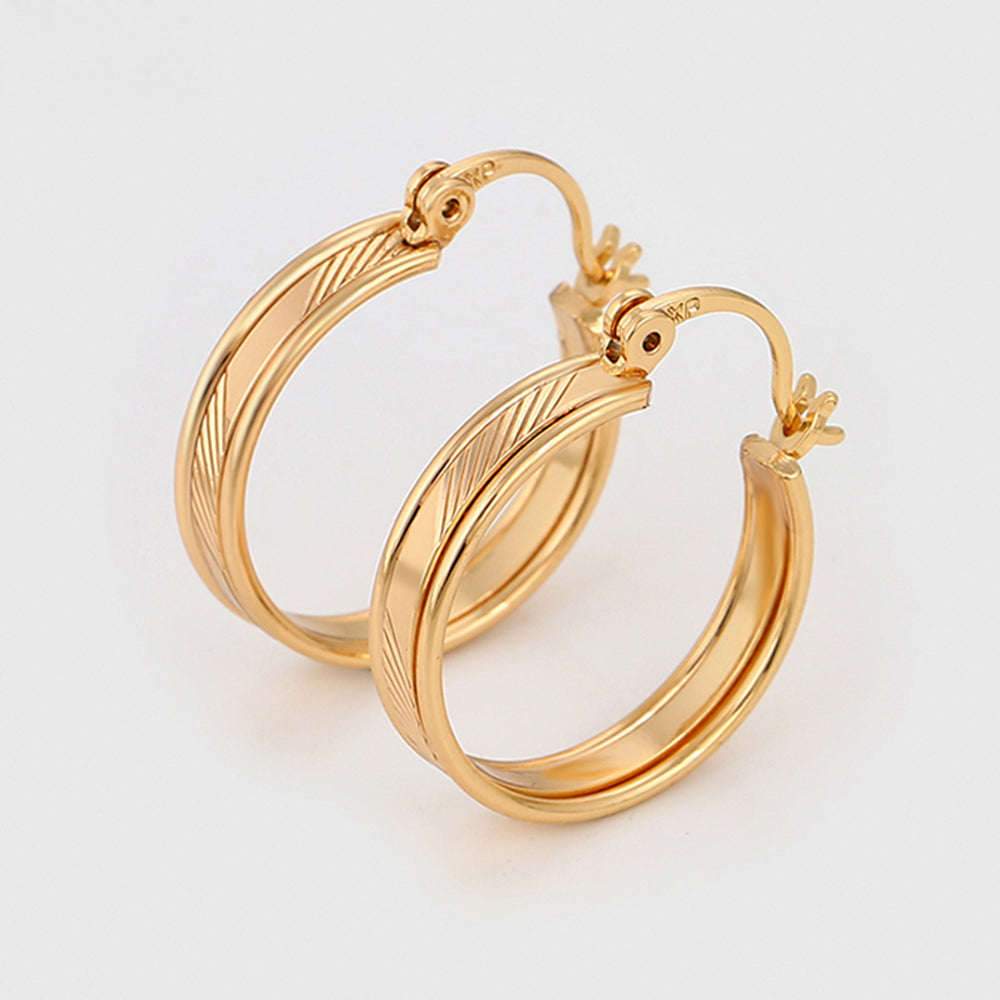 Pendientes de Aleación Bañado en Oro