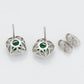 Pendientes de Aleación Bañado en Oro con Cristal Emporia® Verde y Cristal Emporia® Blanco