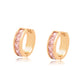 Pendientes de Aleación Bañado en Oro con Cristal Emporia® Rosa