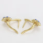 Pendientes de Aleación Bañado en Oro con Cristal Emporia® Azul