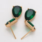 Pendientes de Aleación Bañado en Oro con Cristal Emporia® Verde