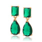 Pendientes de Aleación Bañado en Oro con Cristal Emporia® Verde