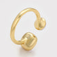 Anillo de Aleación Bañado en Oro con Cristal Emporia® Púrpura y Cristal Emporia® Blanco