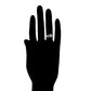 Anillo de Aleación Bañado en Oro con Cristal Emporia® Blanco
