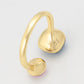 Anillo de Aleación Bañado en Oro con Cristal Emporia® Púrpura y Cristal Emporia® Azul