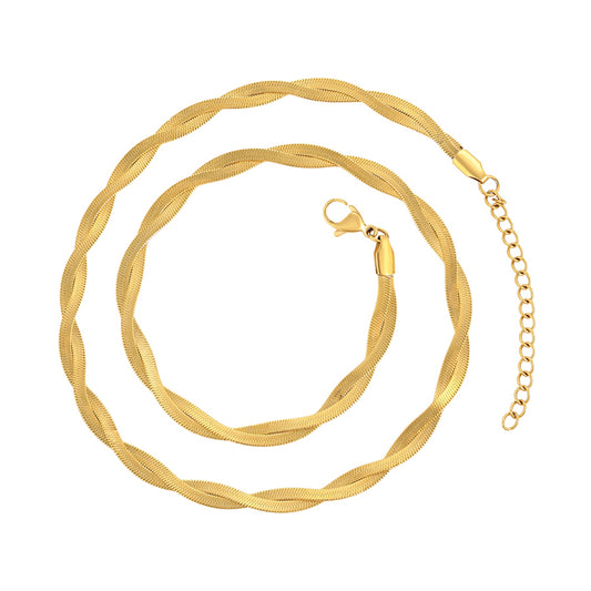 Collar de Aleación Bañado en Oro