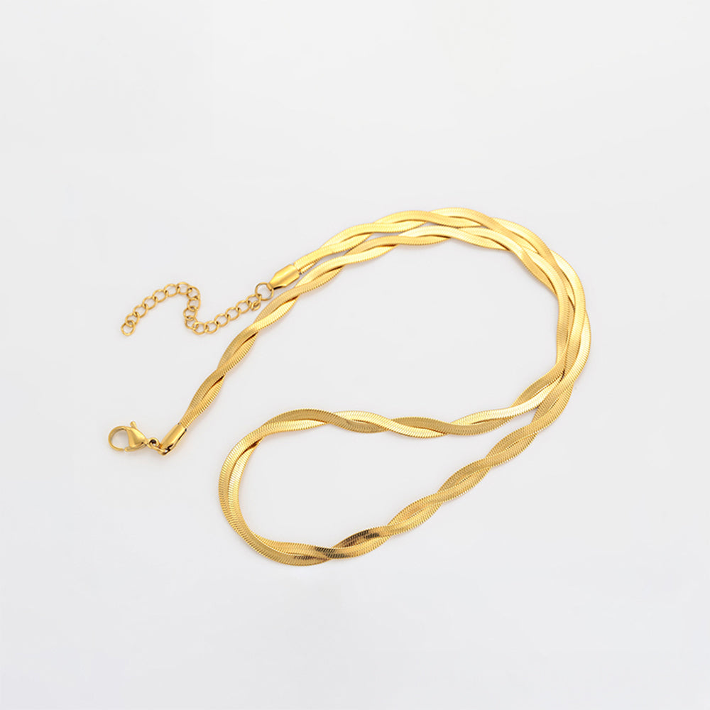 Collar de Aleación Bañado en Oro 4 