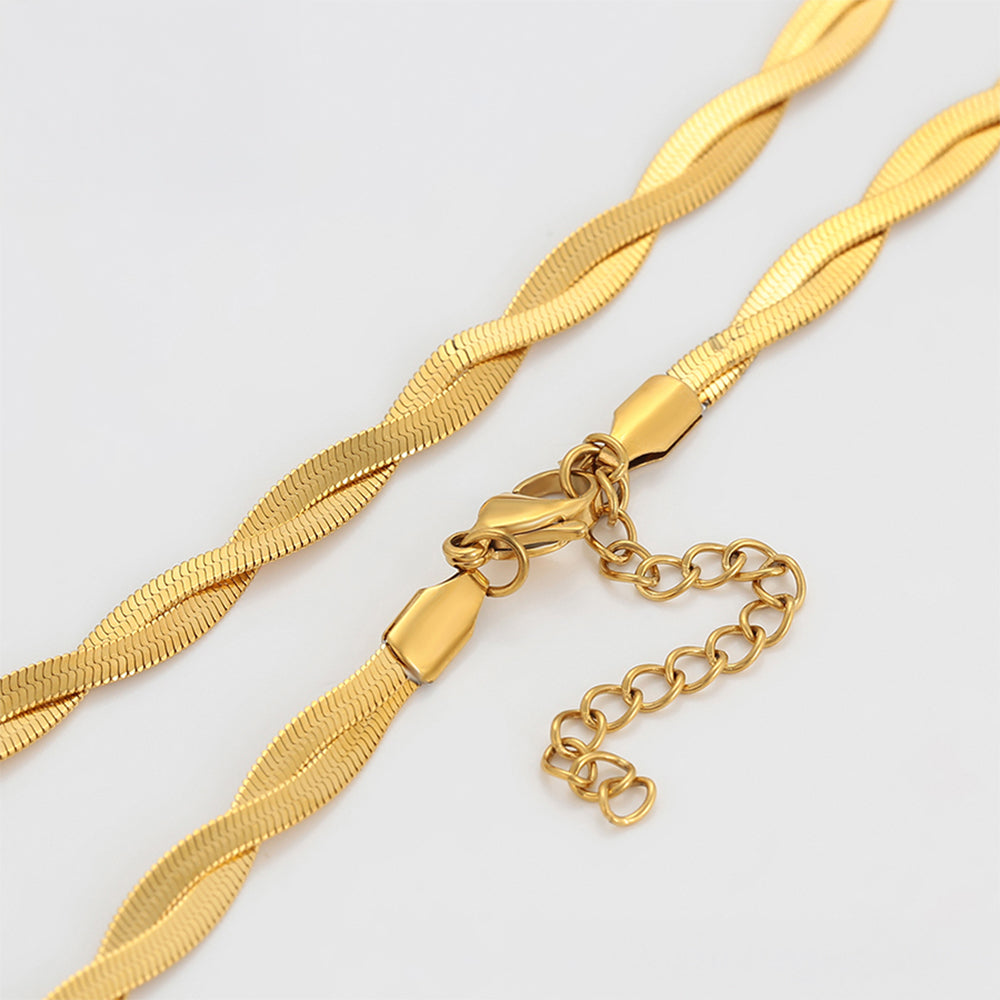 Collar de Aleación Bañado en Oro 5 