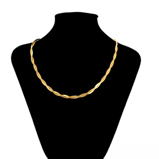 Collar de Aleación Bañado en Oro