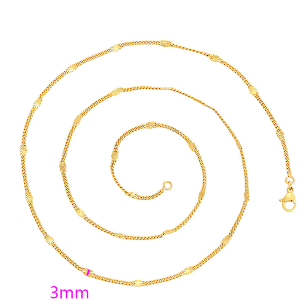 Collar de Aleación Bañado en Oro 3 