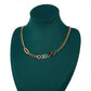 Collar de Aleación Bañado en Oro con Cristal Emporia® Rojo y Cristal Emporia® Azul