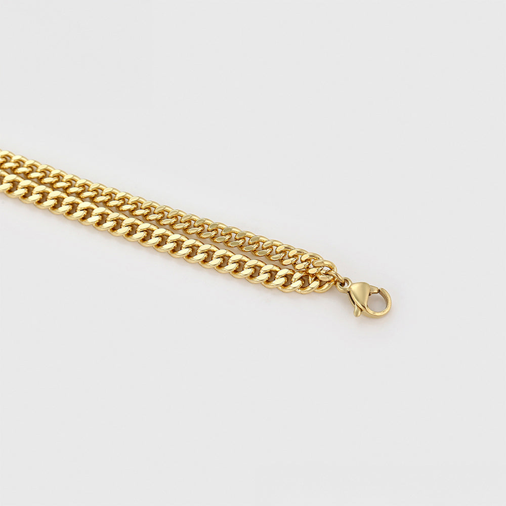 Collar de Aleación Bañado en Oro con Cristal Emporia® Rojo y Cristal Emporia® Verde 6 