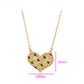Collar de Aleación Bañado en Oro con Cristal Emporia® Rojo y Cristal Emporia® Verde