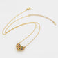 Collar de Aleación Bañado en Oro con Cristal Emporia® Rojo y Cristal Emporia® Verde