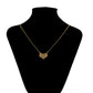 Collar de Aleación Bañado en Oro con Cristal Emporia® Rojo y Cristal Emporia® Verde