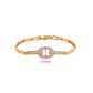 Pulsera de Aleación Bañado en Oro con Cristal Emporia® Blanco