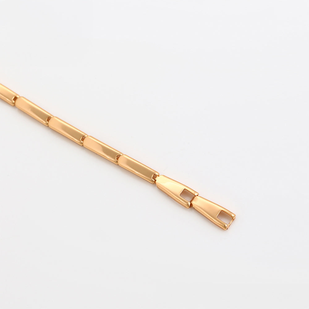 Pulsera de Aleación Bañado en Oro con Cristal Emporia® Blanco 5 
