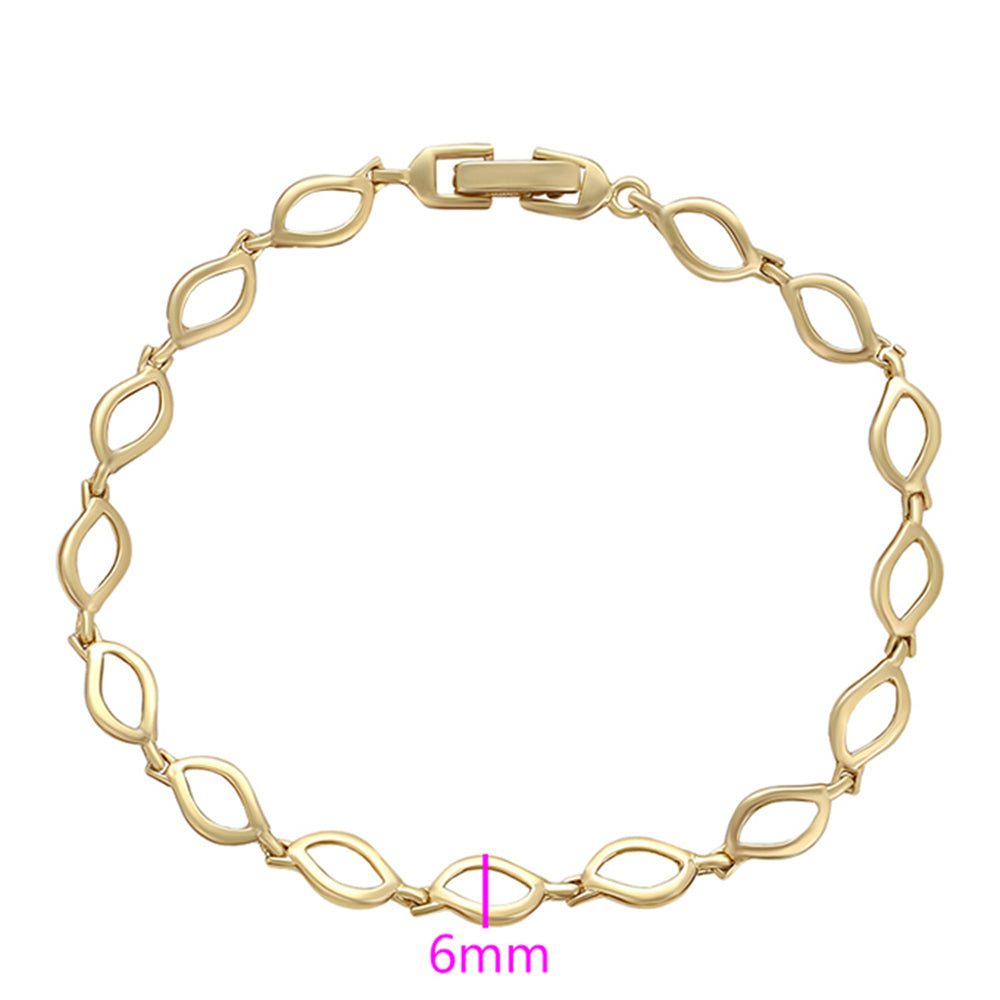 Pulsera de Aleación Bañado en Oro