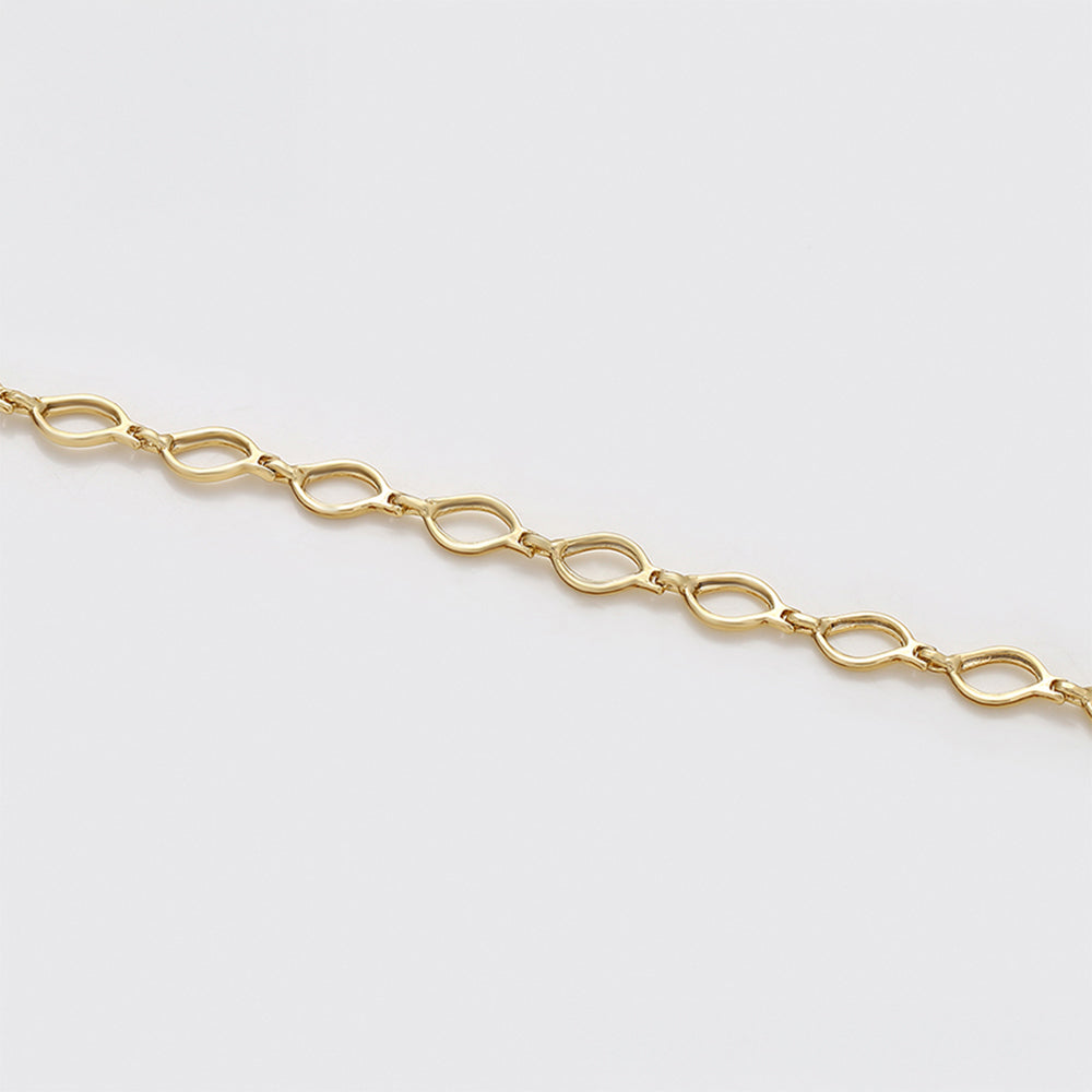 Pulsera de Aleación Bañado en Oro 6 