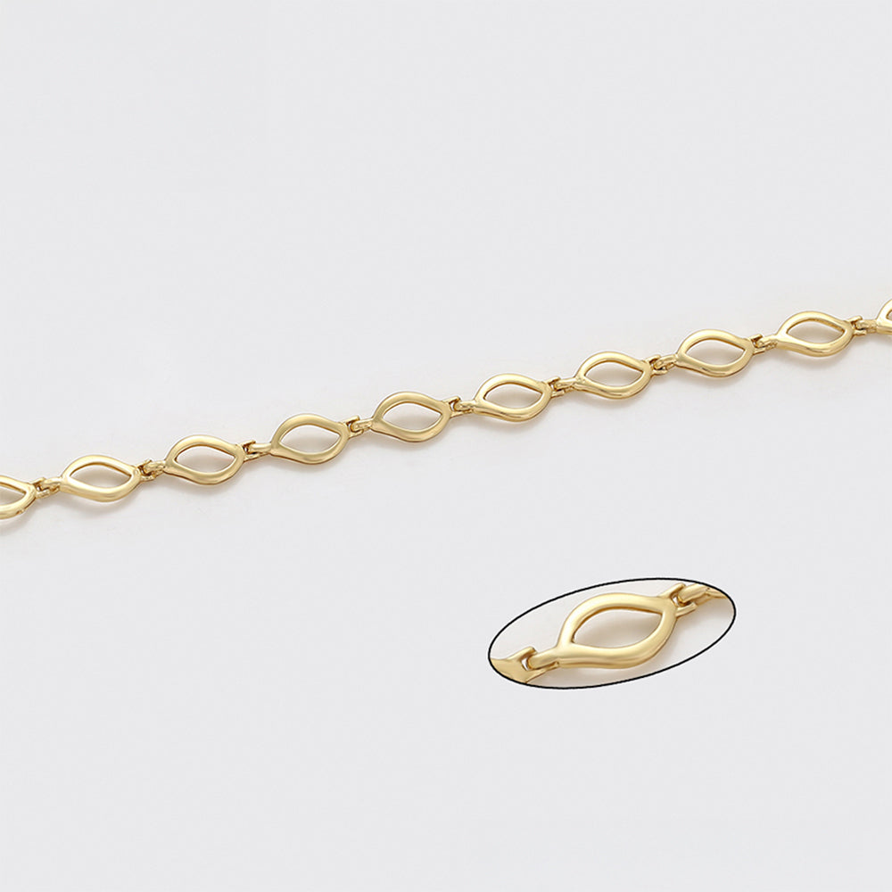 Pulsera de Aleación Bañado en Oro