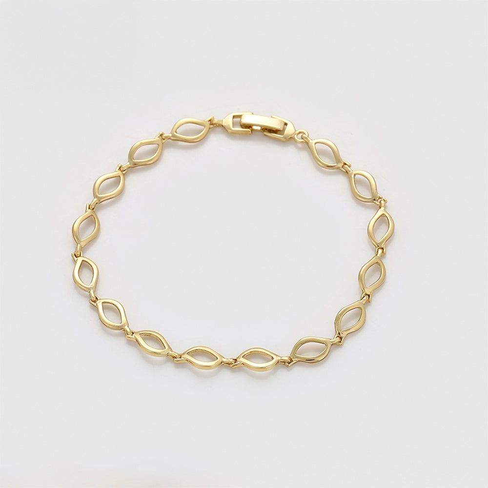 Pulsera de Aleación Bañado en Oro 8 