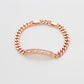 Pulsera de Aleación Bañado en Oro con Cristal Emporia® Blanco