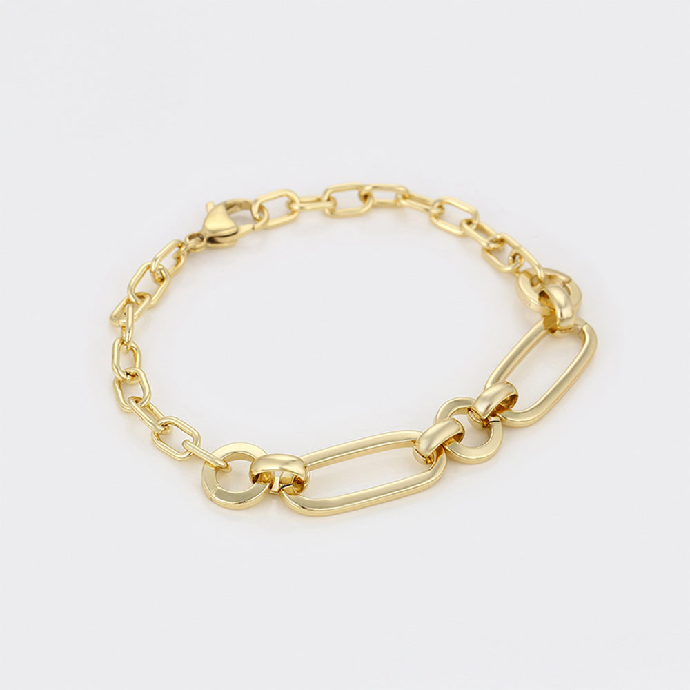 Pulsera de Aleación Bañado en Oro 3 