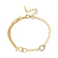 Pulsera de Aleación Bañado en Oro con Cristal Emporia® Blanco
