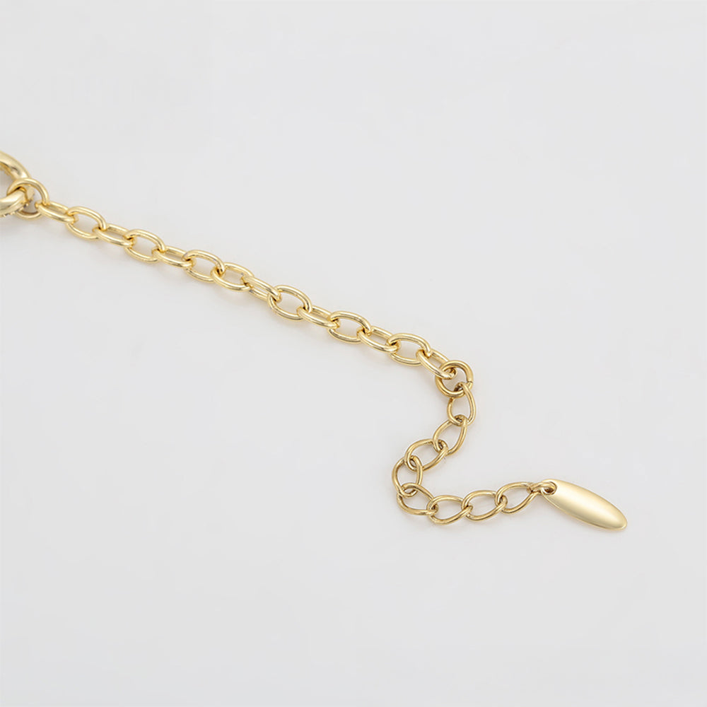 Pulsera de Aleación Bañado en Oro con Cristal Emporia® Blanco
