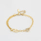 Pulsera de Aleación Bañado en Oro con Cristal Emporia® Blanco