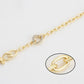 Pulsera de Aleación Bañado en Oro con Cristal Emporia® Blanco