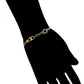 Pulsera de Aleación Bañado en Oro con Cristal Emporia® Blanco