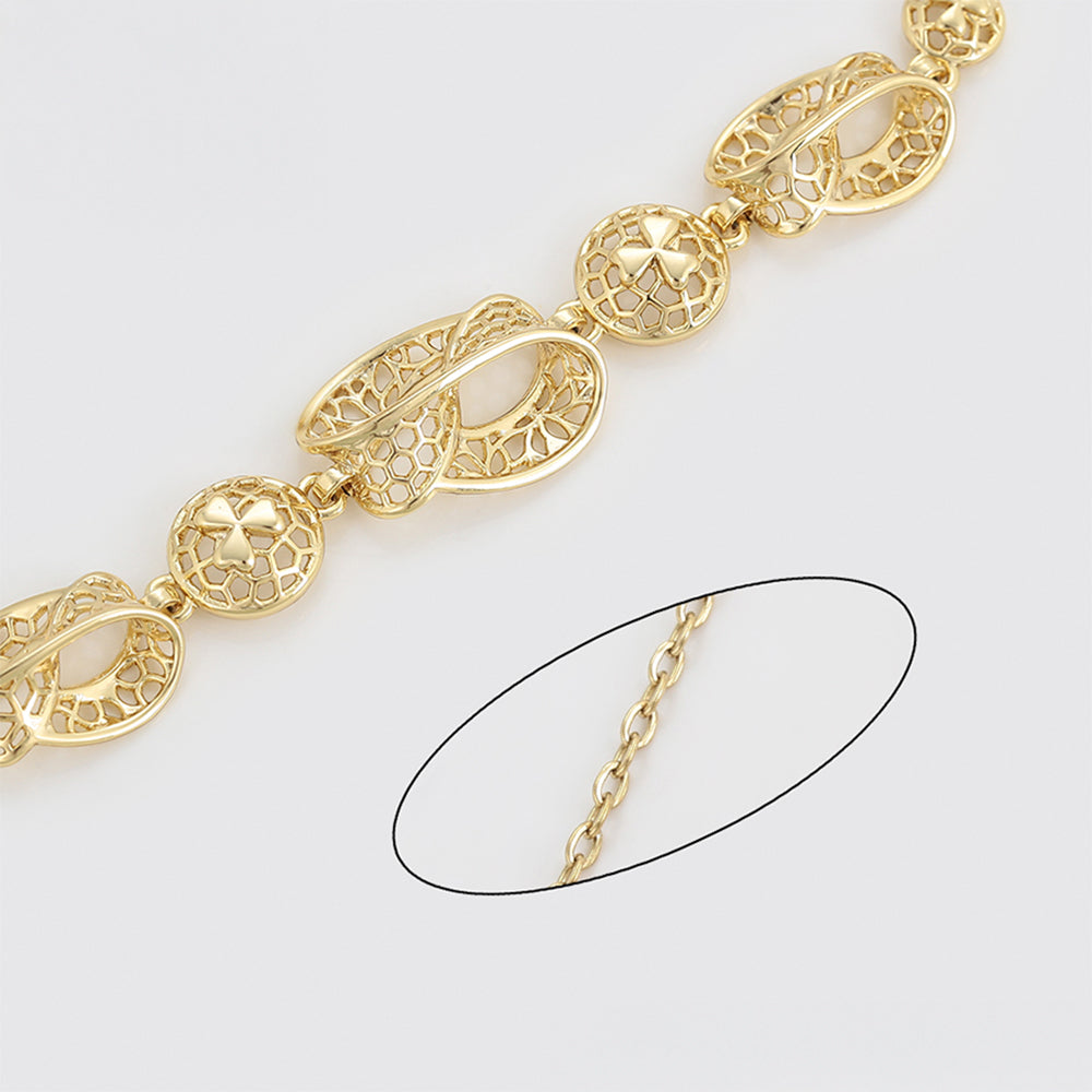 Pulsera de Aleación Bañado en Oro 5 