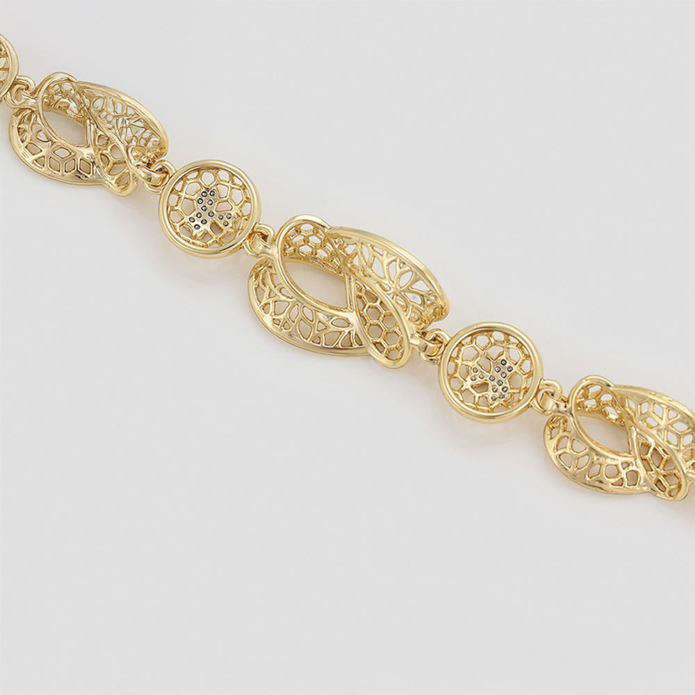 Pulsera de Aleación Bañado en Oro 7 
