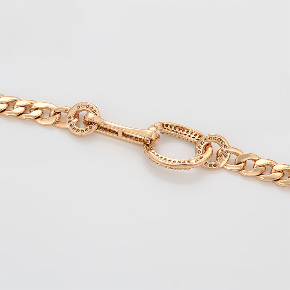 Pulsera de Aleación Bañado en Oro con Cristal Emporia® Blanco 8 