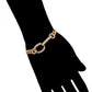Pulsera de Aleación Bañado en Oro con Cristal Emporia® Blanco