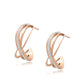Pendientes de Aleación Bañado en Oro con Cristal Emporia® Blanco
